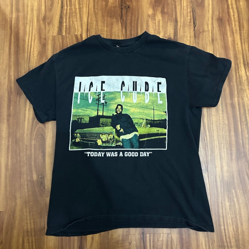 Ice Cube Today Was A Good Day Graphic T-Shirt Black Rap Tee Mens Medium